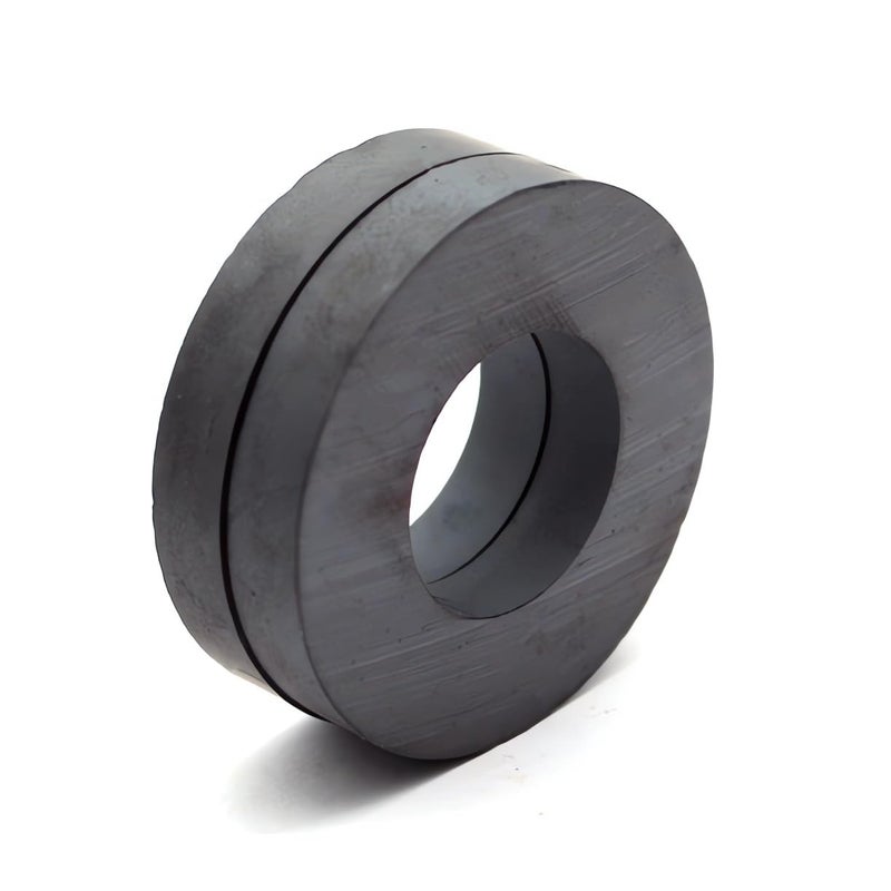 Burnur Grade C8 Ceramic Ring Magnet, OD 60 mm x ID 24mm x 10 mm 2.4" Large Ferrite Magnets. 2 Pack - Image 4
